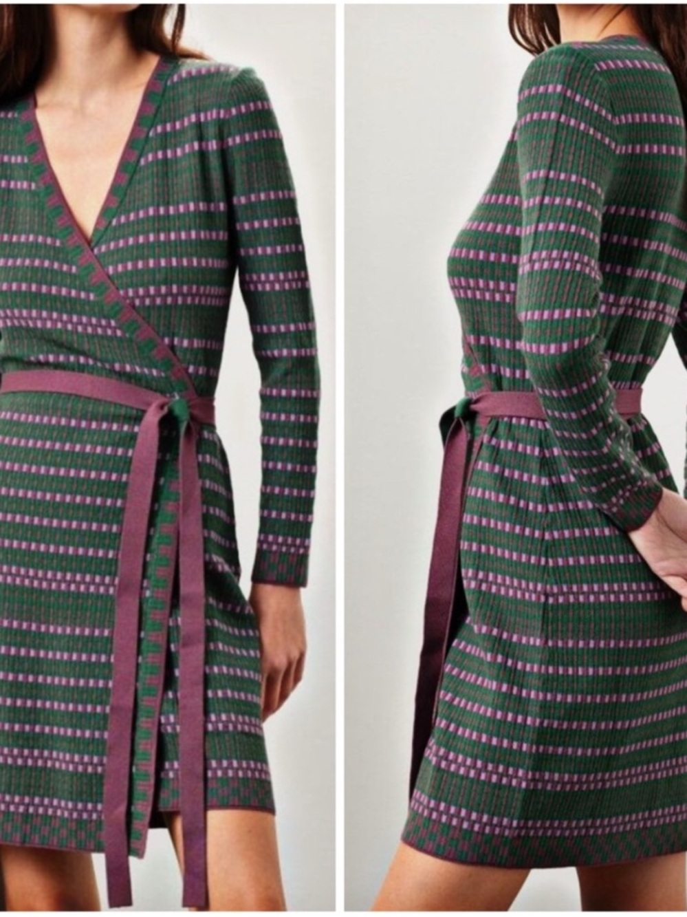DVF sweater wrap dress